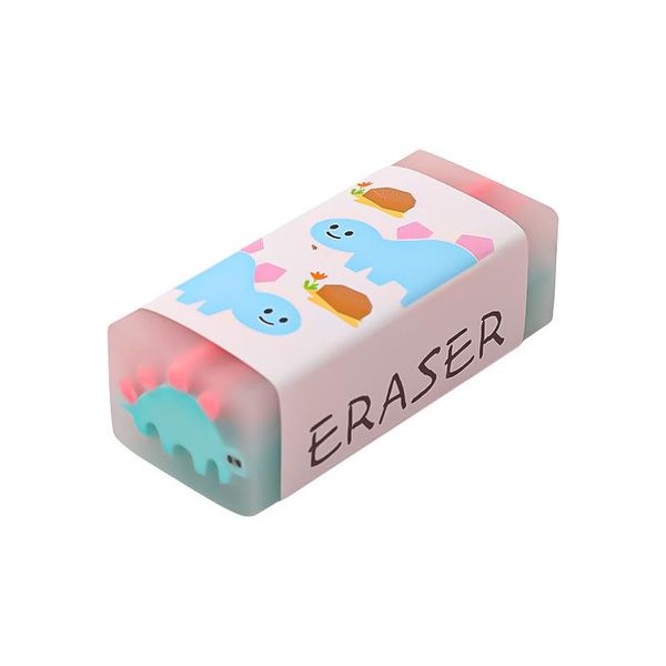 Eraser 32PCS / Lot mignon Cartoon Dinosaur Eraser Kids Rubber School Correction fournit