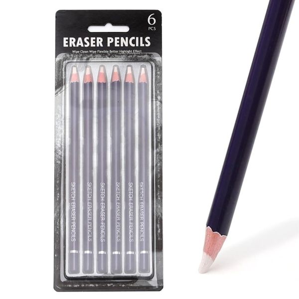 Borradores 6 UNIDS Artista Borrador Lápices Sketch Lápiz Borrador Dibujo Pluma Estilo Borradores Ideal para Artista Principiantes Home School Office 230703