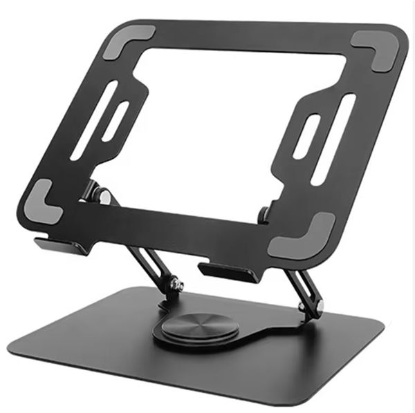 Ergonomic 360 Hauteur rotatif réglable Radiable Pliable Métal Universal ordinateur portable pour le support de support de refroidissement iPad MacBook