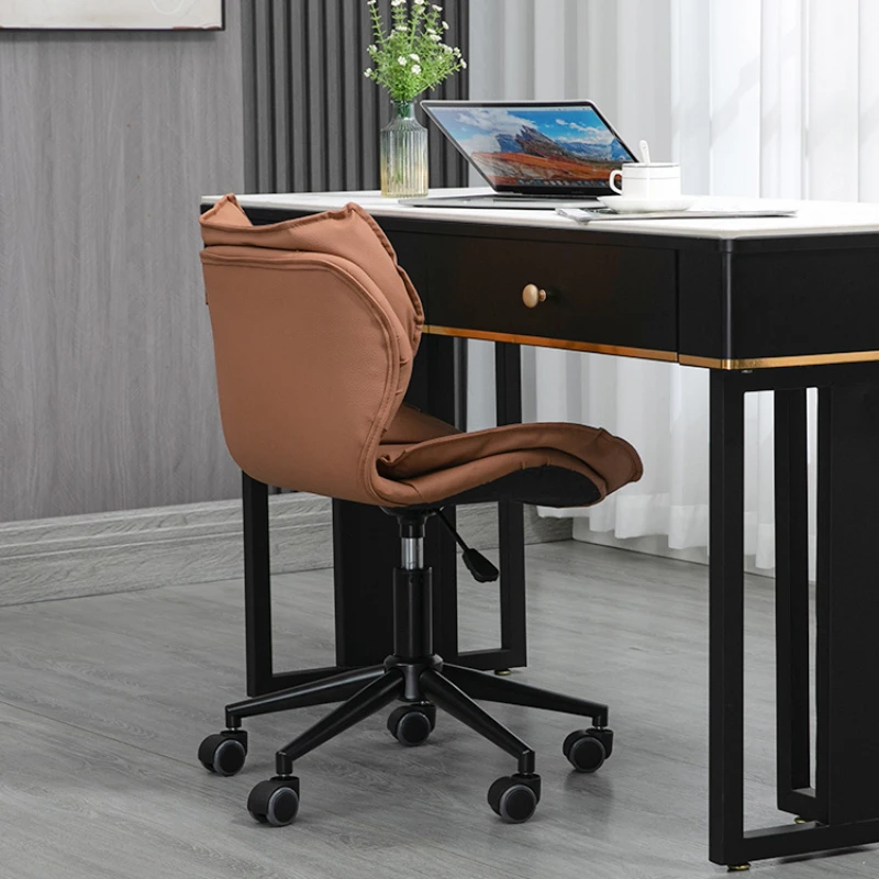 Ergonomisk Rotary Lifting Computer Chair: Stillesittande kontorsstol med böjt ryggstöd och makeupstol Funktionalitet