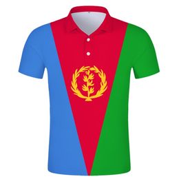Polo drapeau de l'Érythrée Polo à manches courtes pour hommes Nom personnalisé gratuit Numéro Eri L'État de l'Érythrée Jersey Sweat-shirt Vêtement 220702