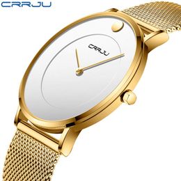 Erkek kol saati CRRJU hommes montres imperméable marque de luxe hommes Sport montre mode décontracté militaire horloge Relogio Masculino278V