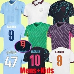 Erling Haaland Man City 23 24 Soccer Jersey Jeremy Doku Rico Lewis John Stones Oscar Bobb Ederson Kyle Walker Ruben Dias Mateo Kovacic Kid Kit à la maison