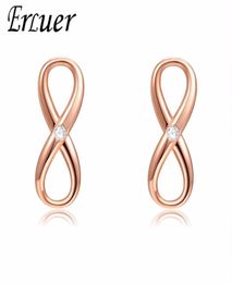 Erluer Stud Orees Oreads for Women Fashion Wedding Crystal Jewellery Girl Rose Gold Zircon Engagement Boucle d'oreille 4853556