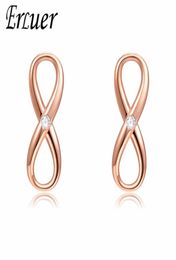 Erluer Stud Orees Oreads for Women Fashion Wedding Crystal Jewellery Girl Rose Gold Zircon Engagement Boucle d'oreille 19 bijoux8648111