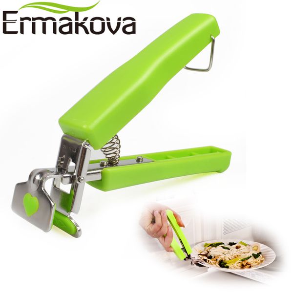 ERMAKOVA-soporte para cuenco caliente, abrazadera para plato, olla, sartén, Clip para plato caliente, pinza para tazón, pinzas Retriever, mango de silicona, herramienta de cocina