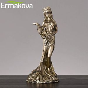 ERMAKOVA groot formaat hars verblind Griekse rijkdom godin Fortuna beeldje Plouto Lucky Fortune sculptuur Office Gift Home Decor 231228