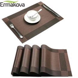 Ermakova Placemats Lavable PVC Tableau Tabinet TAPT TABLEMATS COINS RÉSISTANTS DISC DISC BOL COOTER