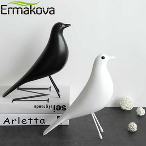 Ermakova The Mid Century Bird Figurine House Animal Statue Dove of Peace European Mascot Home Bar Coffee Decor 210804