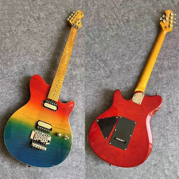 Ernie Ball Music Axis Guitarra Eléctrica Rainbow Color Double Shake Vibrato System Guitarra profesional