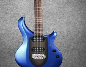 Ernie Ball Music Man John Petrucci Majesté Metallic Blue Electric Guitar Tremolo Bridge actif Pickups 9V Batter Box Verrouillage 9444545