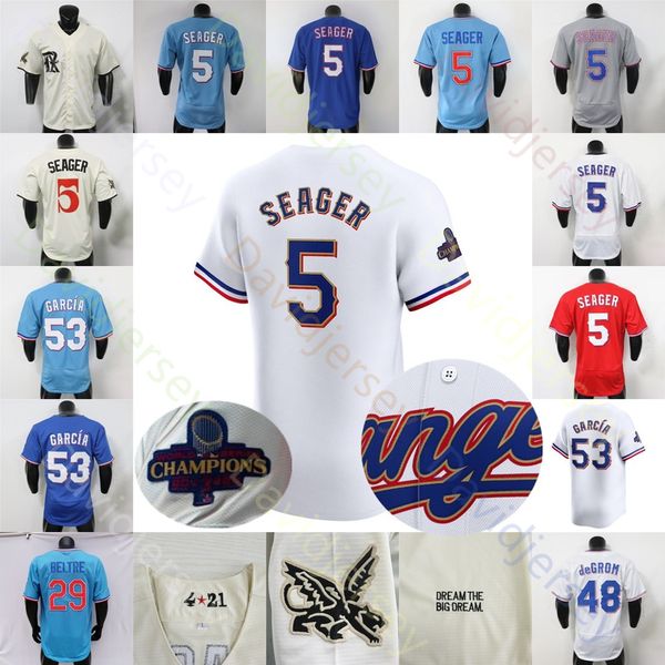 Maillot d'or 2024 Corey Seager Adolis Garcia Max Scherzer Evan Carter Josh Jung Marcus Semien Nathan Eovaldi Jacob deGrom Jankowski Wyatt Langford Gris