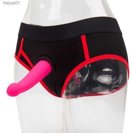 Érotique lesbienne Strapon gode vibrateur Sex Toys pour femme culotte sangle sur harnais slips Anal Plug Dick jouets pour adulte Sex Shop L230518