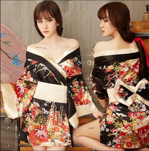 GRATIS VERZENDING Erotische lingerie vrouwelijke kimono uniform verleiding passie set bloeddruppel sm perspectief dauwmelk kledingbenodigdheden