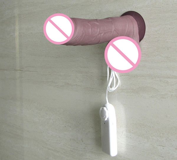 Gode érotique réaliste à ventouse, vibration multi-vitesse rotative, grosse bite en caoutchouc, jouets sexy pour adultes pour femmes, boutique d'articles de beauté