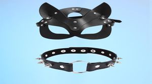 Máscara de cuero sexy erótica Cosplay Gato Mujeres Bdsm Fetiche Bola de mascarada de Halloween Máscaras de lujo Juguetes sexuales Accesorios Conjuntos de sujetadores 4034380