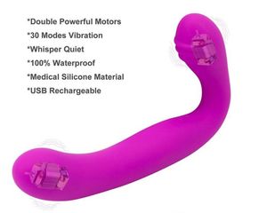 Erotische strapless strapon dildo vibrators voor vrouwen pegging riem op dubbele eindigde penis lesbische, g-spot vibrerende clitoris massager seksspeeltjes