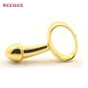 Erotica Anal Toys Beeger Or Hand Held Acier Inoxydable Anal Jouets Métal Butt Plugs Perle Anus Unisexe Adulte avec Monstre Perles 220507