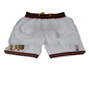 Ers Jersey American Iverson White Gaston Pocket Basketball Pants de basket-ball Men Sports Shorts Ports Horts