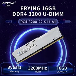 Erying Desktop RAM Memory DDR4 8 Go 3200MHz 16 Go 3200MHz Mémoire de jeu U-DIMM personnalisée pour i7 i9 DIMM avec dissipateur de chaleur XMP pour PC 231221