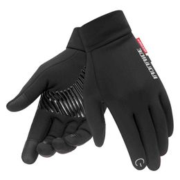 ES / RU-magazijn! Motorfietshandschoenen Touchscreen Guantes Moto Thermal Fleece Lined Moto Handschoenen Fiets Fiets Ski Winterhandschoenen H1022