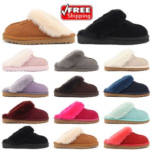 Es Tasman Slippers Tazz Slippers Australië Designer Schoenen Chesut Bont Schapenvacht Shearling Muilezels Dames Heren Ultra Mini Platform Schoenen