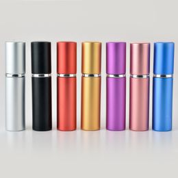 Esale 5 ml Mini atomiseur de parfum rechargeable Portable 5 ml flacon pulvérisateur en aluminium bouteilles vides livraison gratuite 7 couleurs