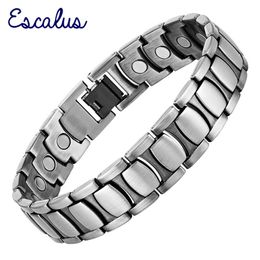 Escalus Gezondheid Heren Armband Antiek Zilver Kleur Magnetisch voor Mannen Magneet Mode Bedel Sieraden Gift Klassieke S 211124