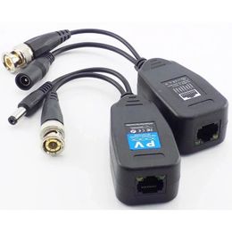 ESCAM 1 paire (2pcs) CCTV CCTV coax BNC Power Video Balun Transmetteur Connecteurs à RJ45 BNC Male pour CCTV Video CameraFor Transmetteur vidéo passif