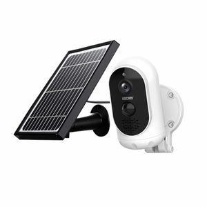 ESCAM G12 1080P Full HD caméra extérieure étanche H.264 batterie Rechargeable panneau solaire Vision nocturne alarme PIR caméra WiFi