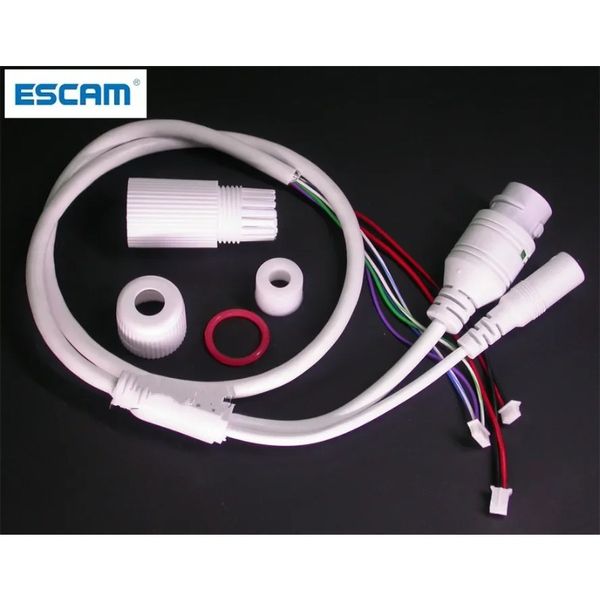 Cable de LAN ESCAM para CCTV Módulo de cámara IP (RJ45/DC) Tipo estándar sin alambres 4/5/7/8, LED de estado 1x