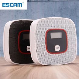 ESCAM LCD CO Monóxido de carbono Alarma de gases envenenamiento de la alenización de humo Probador de gases Probador