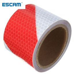ESCAM nouveauté 2 "x 10' 3 mètres rouge blanc réfléchissant avertissement de sécurité bande de visibilité Film autocollants