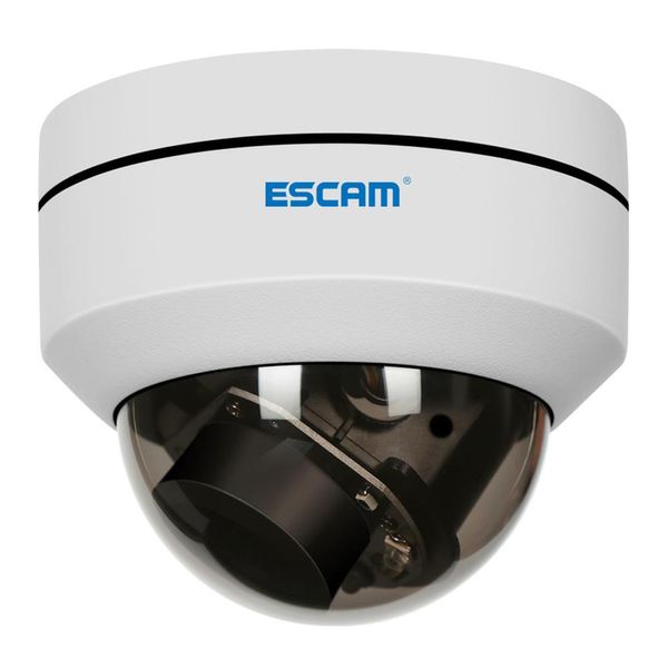 ESCAM PVR002 2MP HD 1080P Caméra Dôme IP PTZ Zoom 4X Objectif 2.8-12mm Détection De Mouvement De Vision Nocturne Résistante À L'eau - Prise Blanche / US