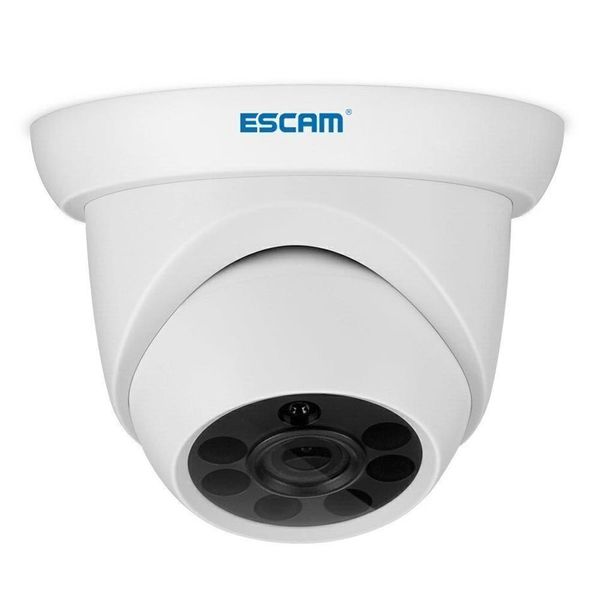 ESCAM QH001 Caméra IP Dôme Extérieure 1080P H.265 Jour Nuit Vision Détection De Mouvement Protocole Onvif 3D DNR IR Distance - Blanc / Prise Américaine