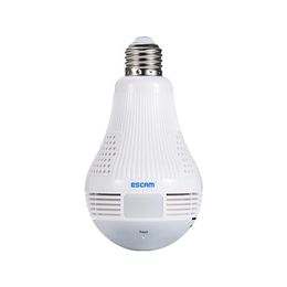 ESCIS QP136 960P lamp wifi IP-beveiligingscamera 360 graden panoramisch H.264 Infrarood indoor bewegingsdetectie