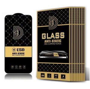 Film de protection antistatique ESD pour Iphone 15 14 13 12 Mini 11 Pro X Xr Xs Max 8 7 6S Plus Protecteur d'écran en verre trempé anti-éclats 2.5D avec emballage de vente au détail