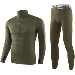 Esy Fleece Thermal Ondergoed Mannen Herfst Winter Warm Lange Johns Fitness Sport Compressie Ademend Leggins Thermo Trainingspak 211108