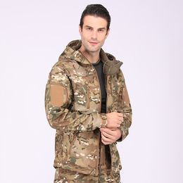 ESDY Lurker Skin Skin Soft Shell Chaqueta táctica Hombres impermeables Windbreaker Bata Hunt Camuflage Ejército Jacket