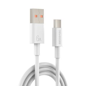 ESEKGO 6A 100W Type C Super snellaadkabel USB C Quick lading Gegevenskabel 1m 2m 3m Laadsnoer voor Samsung Xiaomi Huawei