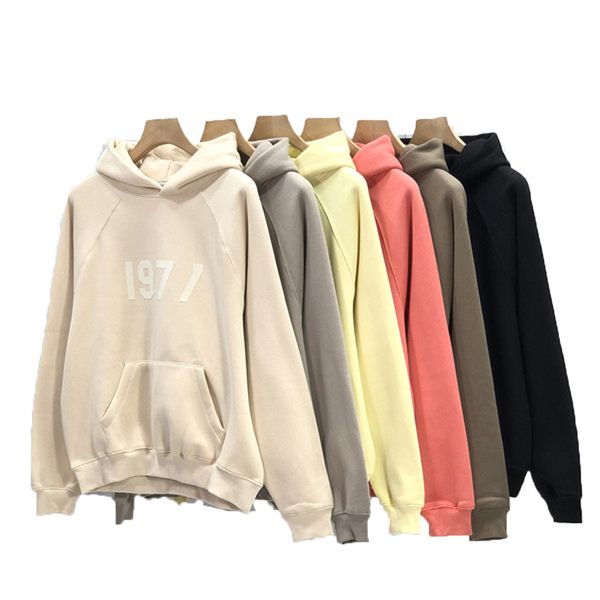 ESES Sudaderas con capucha para hombre Sudaderas de diseño Top Moda Flocado Carta Manga raglán Suéter con capucha de felpa Otoño e invierno de alta calidad Sudadera con capucha para hombres cálidos