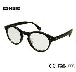 ESNBIE nouvelles lunettes claires rondes montures de lunettes hommes myopie Vintage lunettes optiques cadre pour les femmes 20177667140