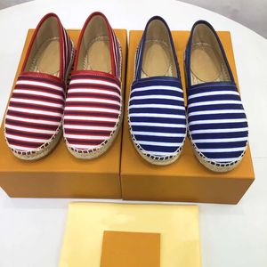 Espadrilles Designer Schoen Luxe Sneaker Vrouw Casual Schoen Canvas Echt Leer Loafers Klassieke Cirkel Logo Platte Espadrilles