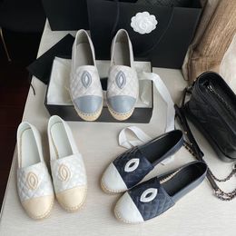 Espadrilles Designer Sneaker Femme Casual Chaussures Toile Mocassins En Cuir Véritable Design Classique Bottes Pantoufles Diapositives par Shoebrand 02
