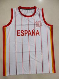 ESPANA # 10 Duran Vintage Basketball Jersey personnalisé avec n'importe quel nom et numéro