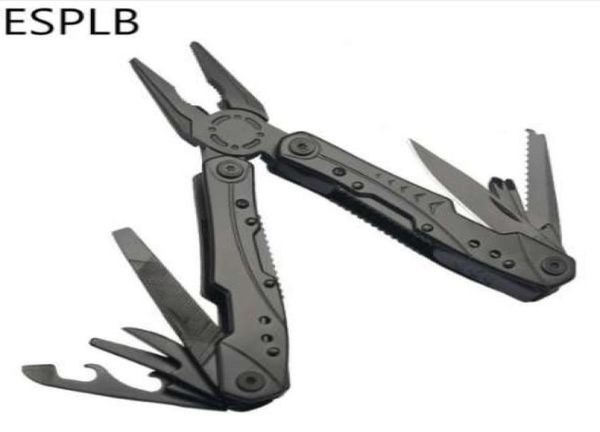 ESPLB 12in1 Multitool Aluches à plusieurs usage Pocket Pocket Pocket Tool trempé 420 acier inoxydable pour survie Camping Fishing2133976