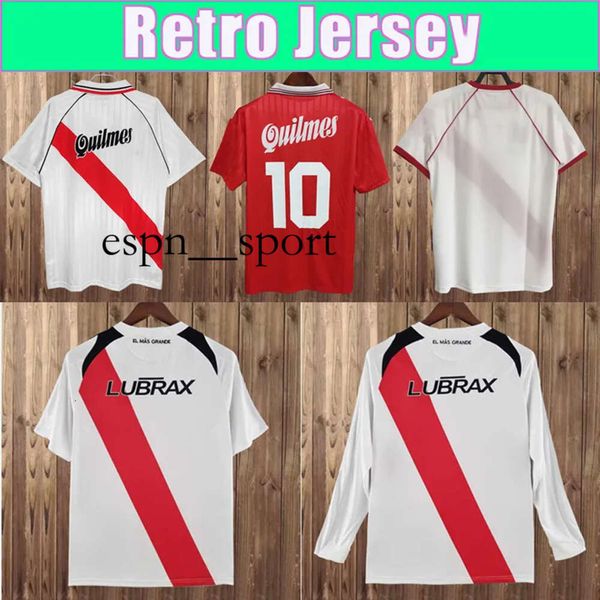 Espnsport 1986 1987 CANIGGIA Maillot de football rétro pour hommes 95 96 FALCAO ORTEGA GALLARDO CRESPO Plaque 09 10 Maillot de football à domicile Uniformes à manches courtes