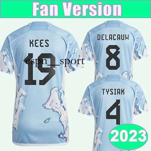 Espnsport 2023 24 DE BRUYNE Maillots de football pour hommes Équipe nationale E. HAZARD ALDERWEIRELD MERTENS WITSEL Chemises de football à l'extérieur Uniformes pour adultes