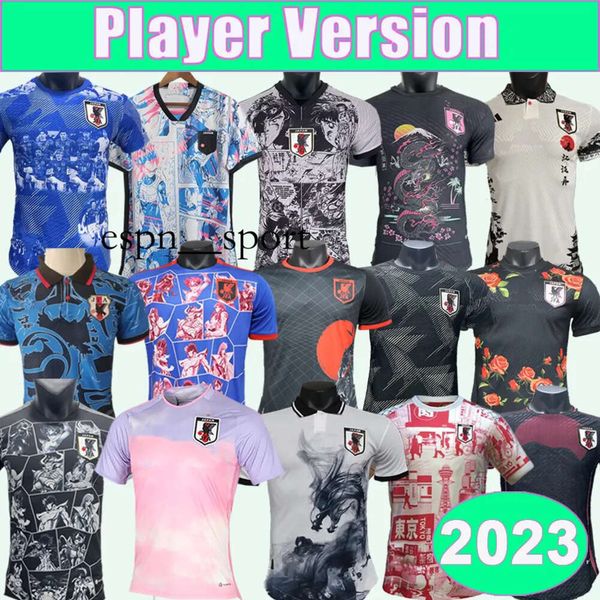 Espnsport 2023 Japón Camisetas de fútbol para hombre Versión de jugador especial MINAMINO NAGATOMO HARAHI YOSHIDA TSUBASA ATOM HONDA OSAKO Camisetas de fútbol de edición limitada