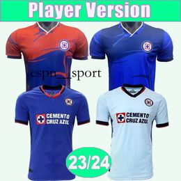 espnsport 23 24 Cruz Azul Mens Player Version Футбольные майки ANTUNA GIMENEZ TABO RODRIGES MORALES ESCOBAR Home Away 3rd Training Wear Футболки Униформа